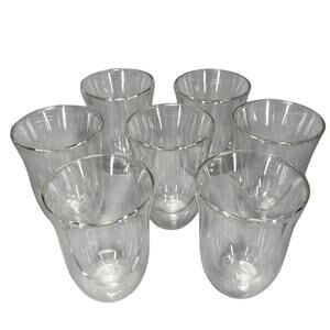 7 Set Kitchable Ki Double Wall Borosilicate Insulated Glass Cups 8 oz Stemless